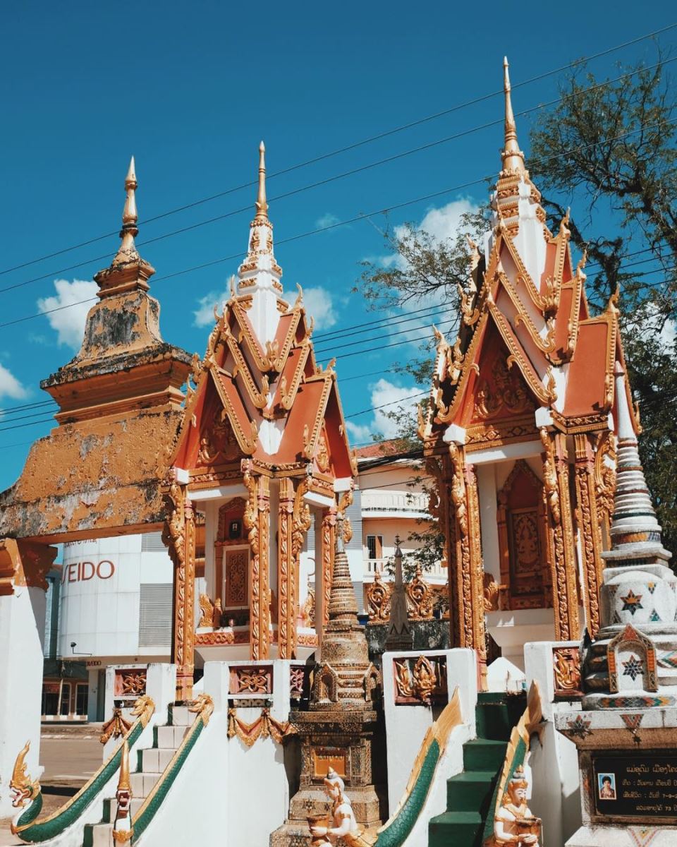 Start your historical journey with Pakse’s serene glow